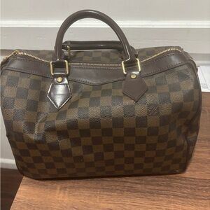 Louis Vuitton Brown Checkered Satchel